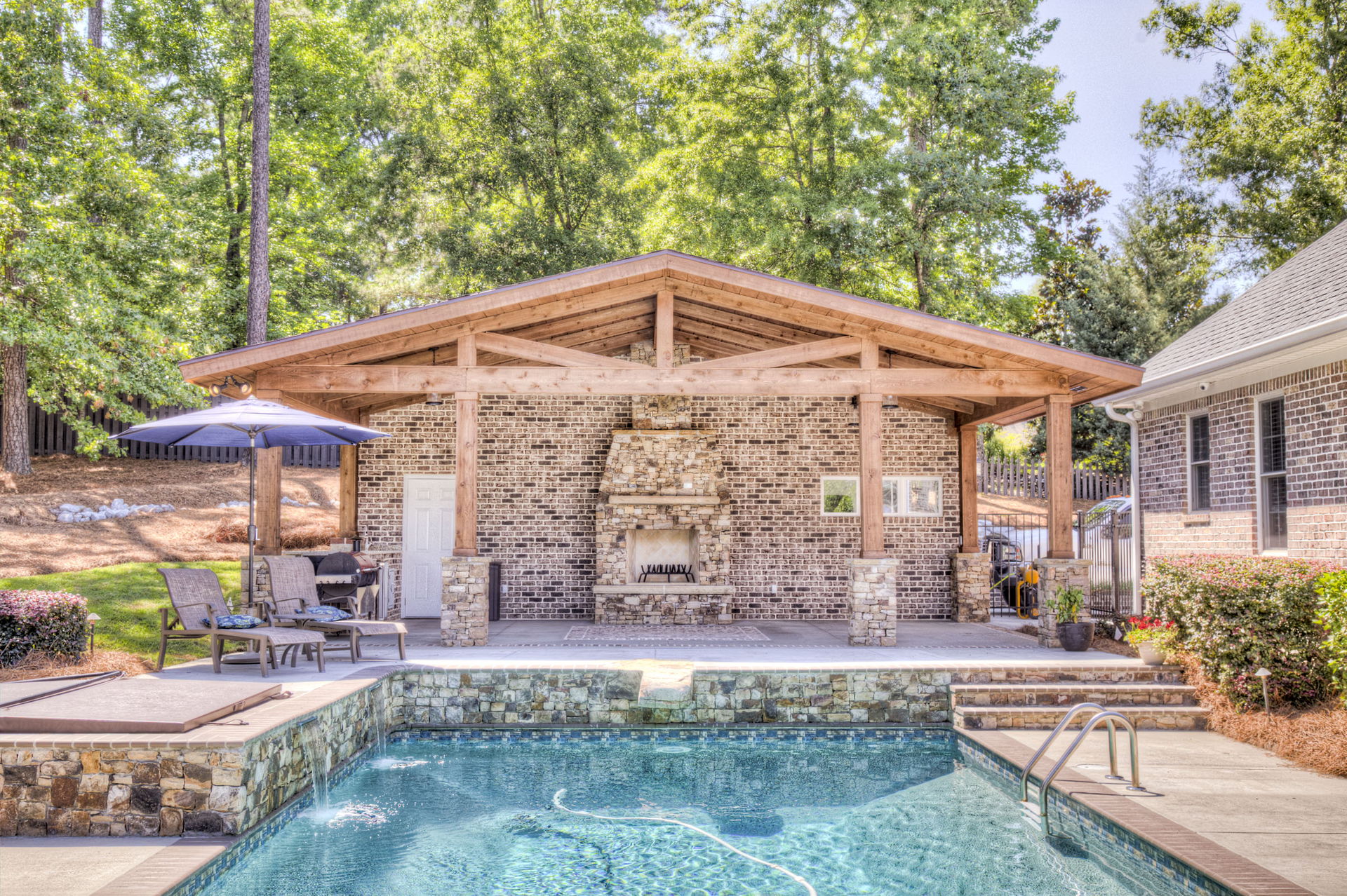 Incredible Evans, GA Poolscape and Outdoor Living Space Verdant