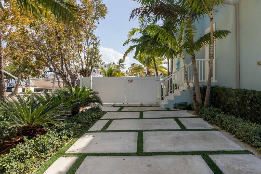 Giant paver driveway.